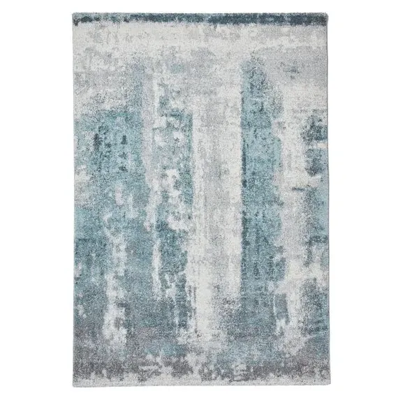 Heat Set Frieze Rug - Blue, Polypropylene image