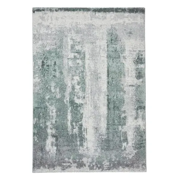 Heat Set Frieze Rug - Green, Polypropylene