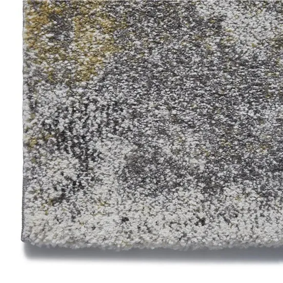 Heat Set Frieze Rug - Yellow, Polypropylene