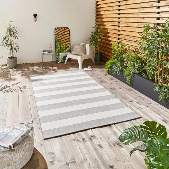 Indoor Outdoor Rug - Grey, Polypropylene
