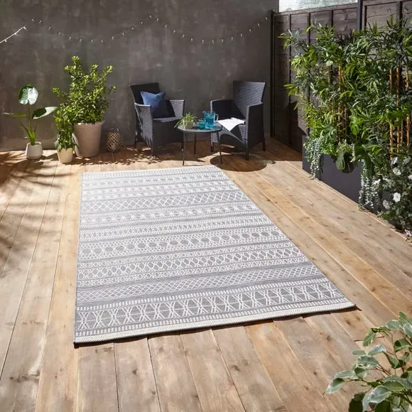 Indoor Outdoor Rug - Grey, Polypropylene