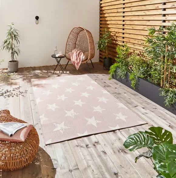 Indoor Outdoor Rug - Rose, Polypropylene