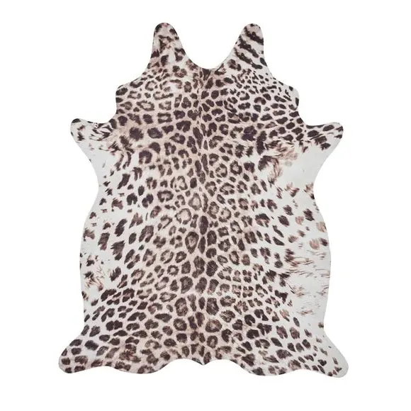 Leopard Print Rug - Brown