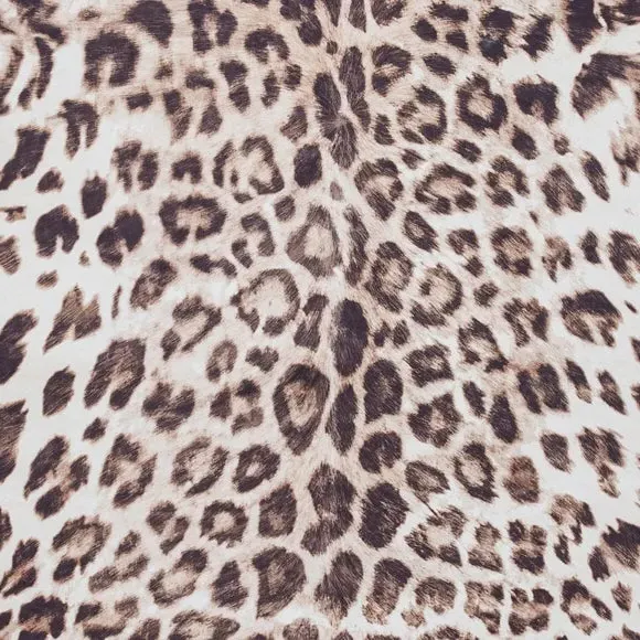 Leopard Print Rug - Brown