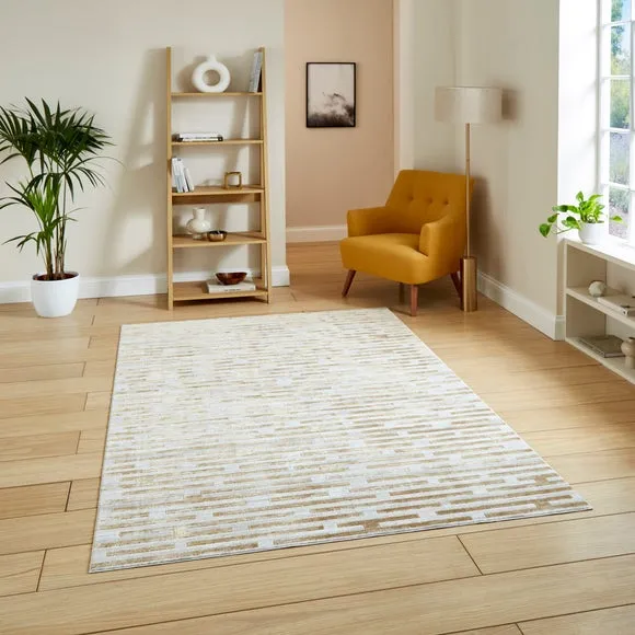 Lines Rug - Beige, Polyester image