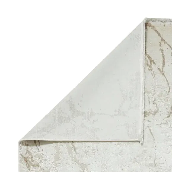 Marble Design Rug - Cream, Polyester