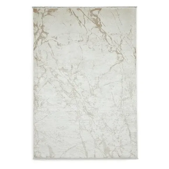 Marble Design Rug - Cream, Polyester