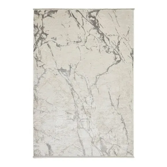 Marble Design Rug - Grey, Polyester
