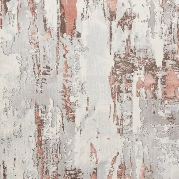 Marble Effect Rug with Metallic Look - Rose