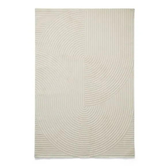 Modern Rug with Easy Care - Cream, Polyester