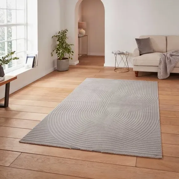 Modern Rug with Easy Care - Grey, Polyester