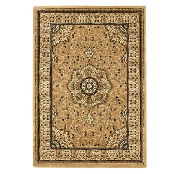Oriental Rug with Medallion - Beige