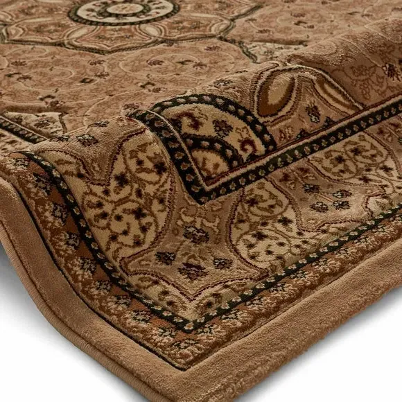 Oriental Rug with Medallion - Cream