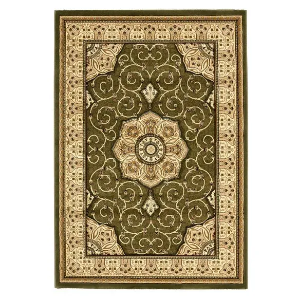 Oriental Rug with Medallion - Green image