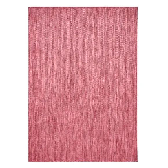 Outdoor Rug with 3D Pebble Design - Red