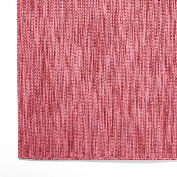 Outdoor Rug with 3D Pebble Design - Red