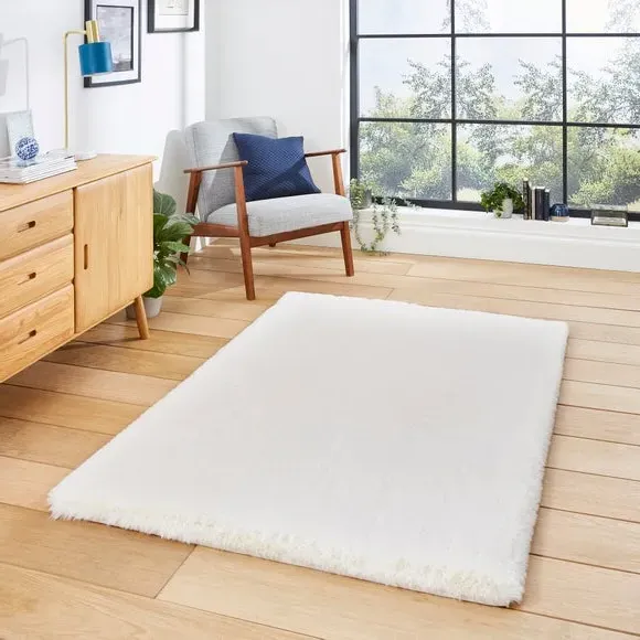 Rectangle Rug Super Soft - White