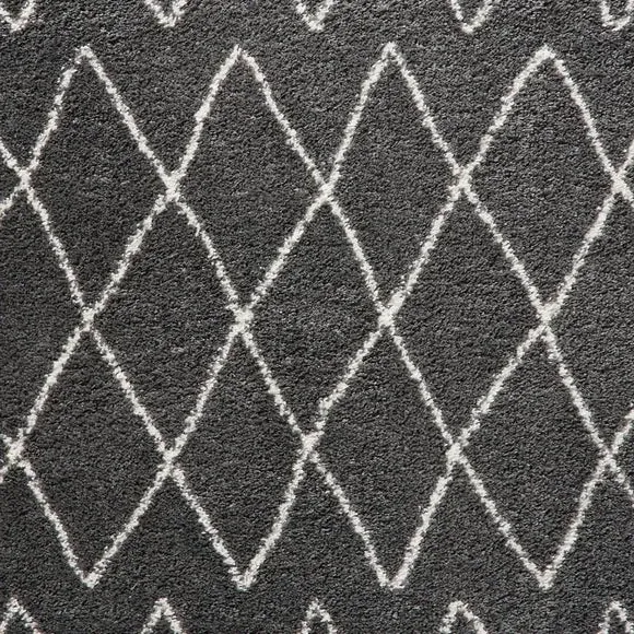 Runner Rug with Berber Design - Grey, Polypropylene