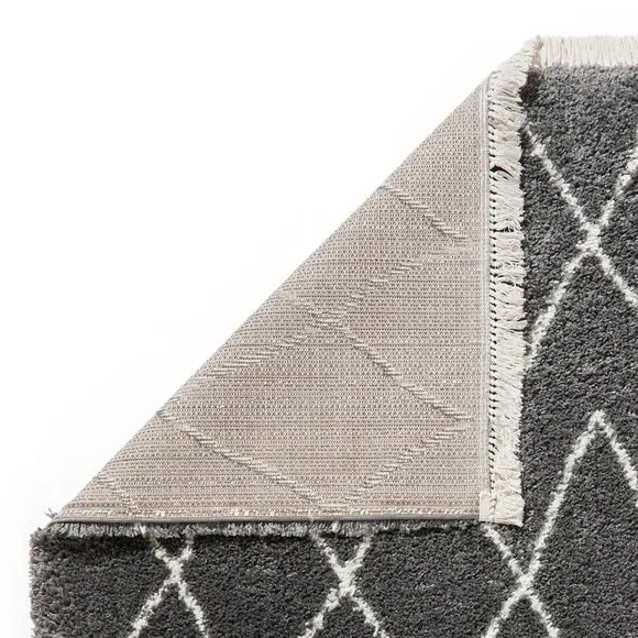Runner Rug with Berber Design - Grey, Polypropylene
