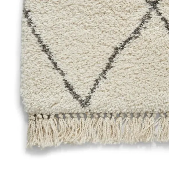 Runner Rug with Berber Design - Natural, Polypropylene