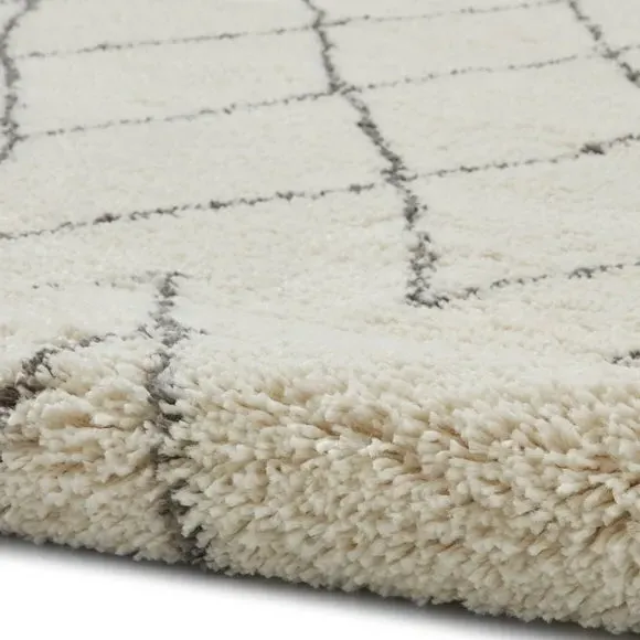 Runner Rug with Berber Design - Natural, Polypropylene