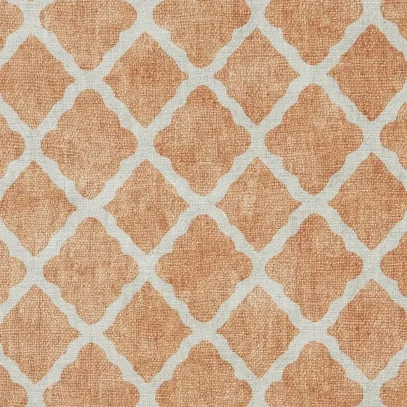 Runner Rug with Geometric Print - Yellow