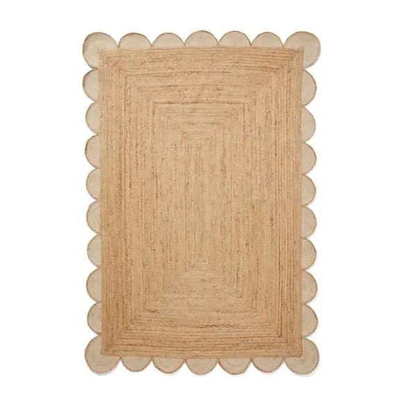 Scalloped Jute Rug - Natural
