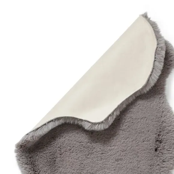Sheepskin Shape Rug - Grey, Faux Sheepskin