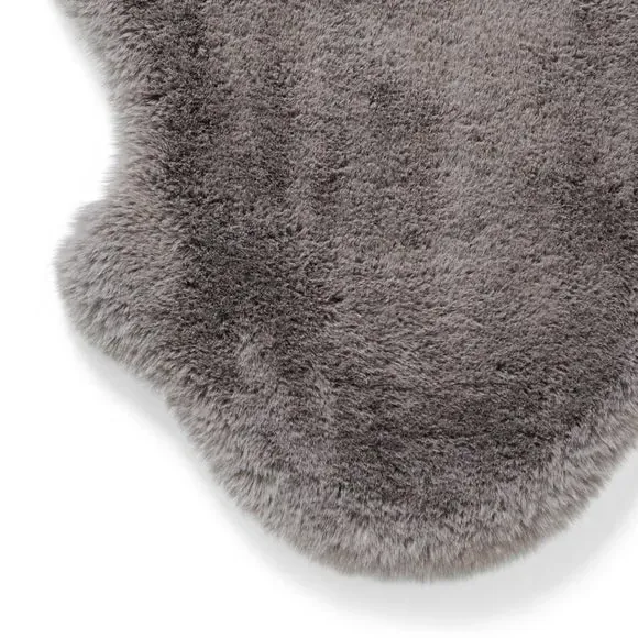 Sheepskin Shape Rug - Grey, Faux Sheepskin