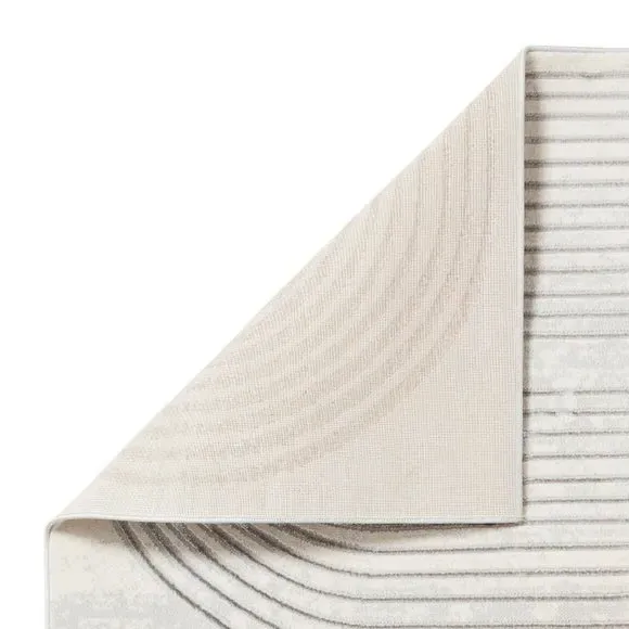 Swirl Rug with Metallic Look - Ivory