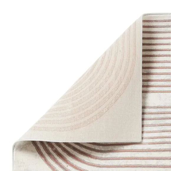 Swirl Rug with Metallic Look - Rose