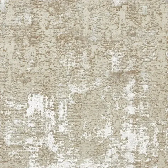 Textured Rug with Metallic Yarn - Beige, Polyester