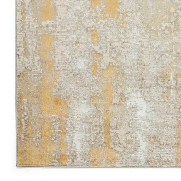 Textured Rug with Metallic Yarn - Gold, Polyester