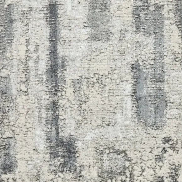 Textured Rug with Metallic Yarn - Silver, Polyester