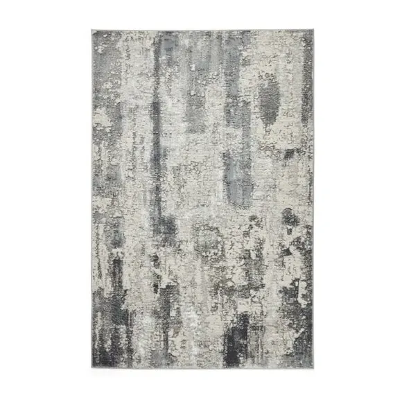 Textured Rug with Metallic Yarn - Silver, Polyester