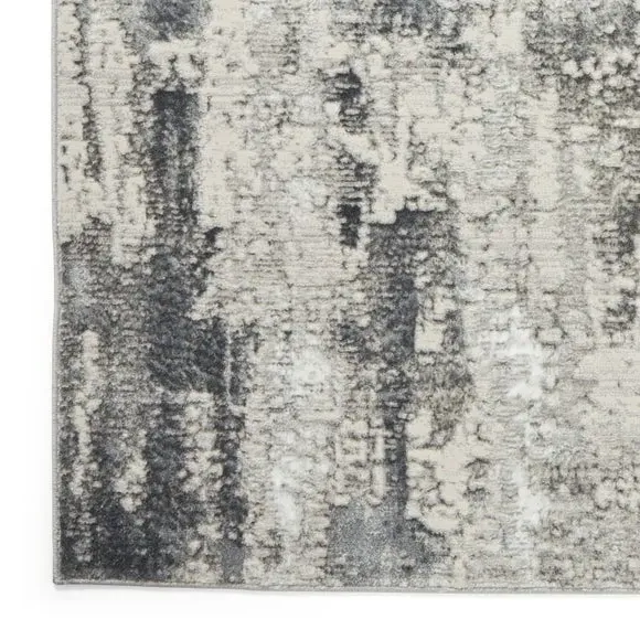 Textured Rug with Metallic Yarn - Silver, Polyester