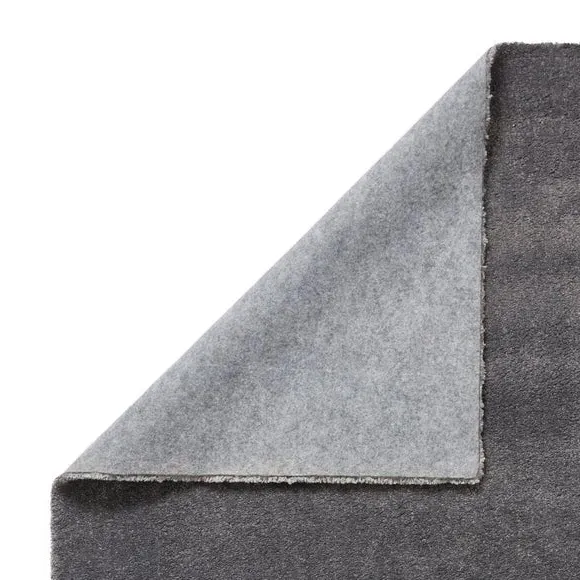 Washable Rug with Plain Design - Charcoal