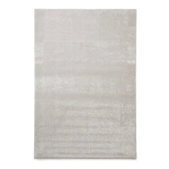 Washable Rug with Plain Design - Silver
