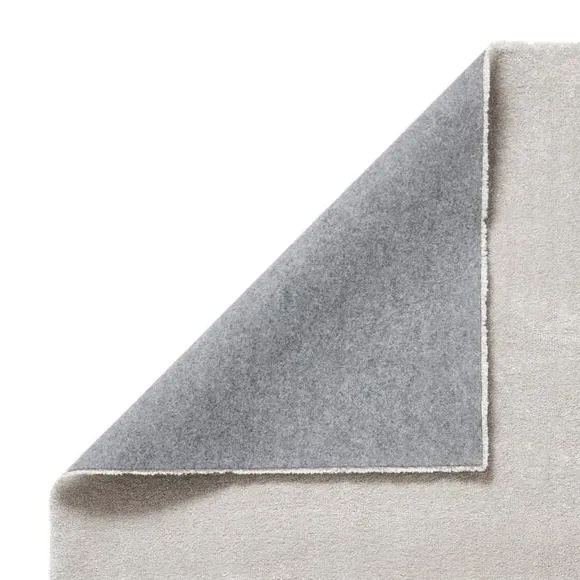 Washable Rug with Plain Design - Silver