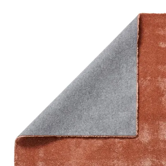 Washable Rug with Plain Design - Terracotta