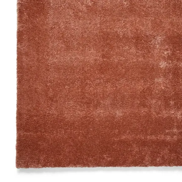 Washable Rug with Plain Design - Terracotta