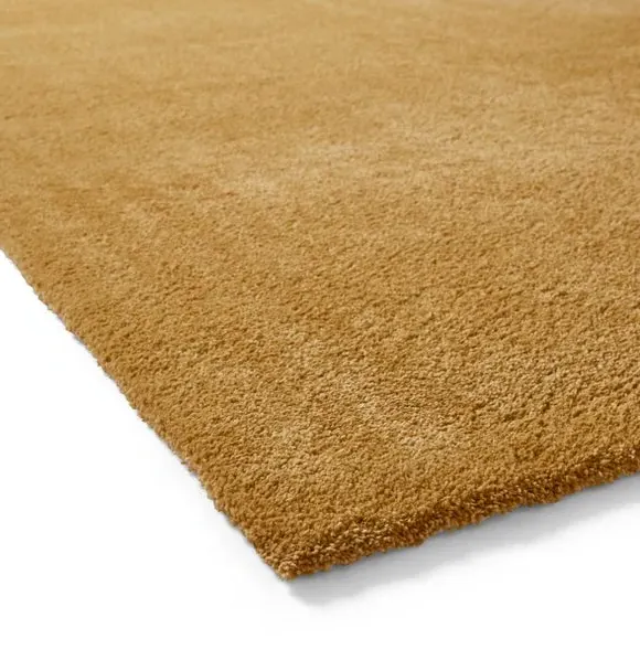 Washable Rug with Plain Design - Yellow
