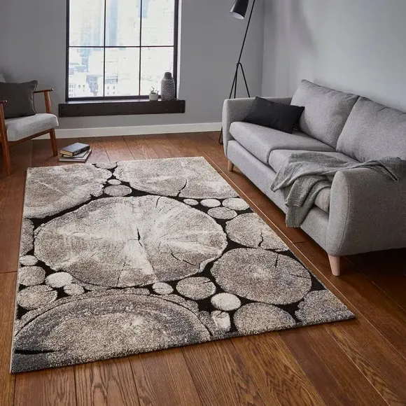 Woodland Rug with Natural Design - Beige image