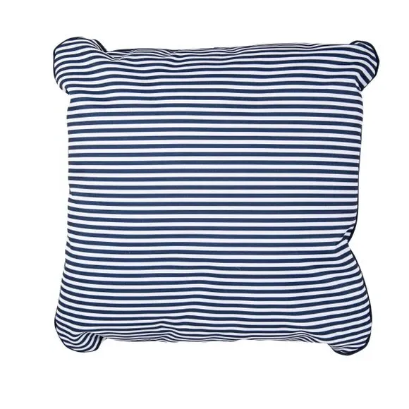 Striped Outdoor Cushion - Blue, Polyester
