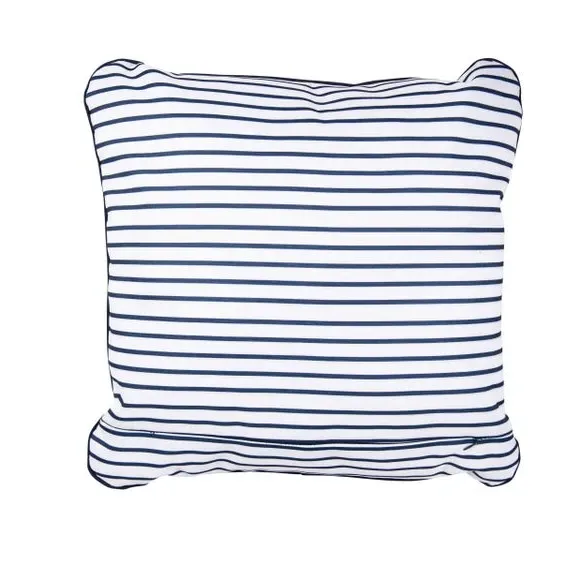 Striped Outdoor Cushion - Blue, Polyester