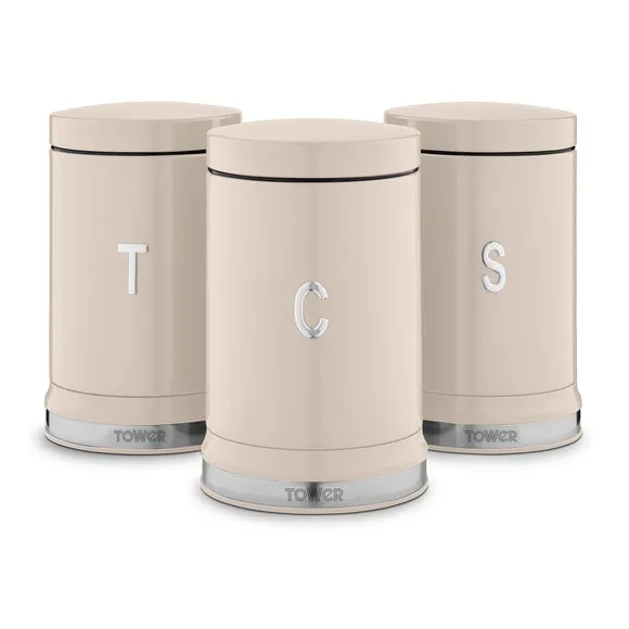 3-Piece Canister Set with Lids - Chantilly