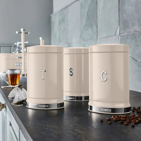 3-Piece Canister Set with Lids - Chantilly