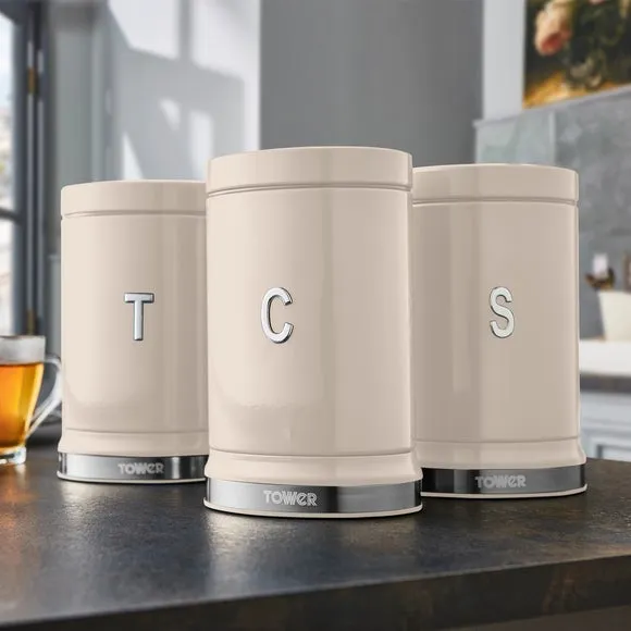 3-Piece Canister Set with Lids - Chantilly image