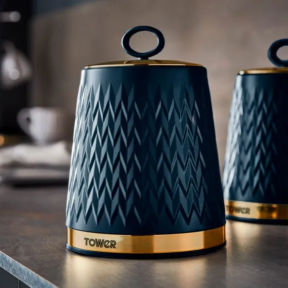 3-Piece Kitchen Canister Set - Blue