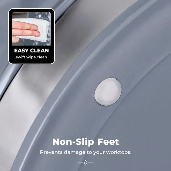 3-Piece Kitchen Canister Set - Grey, Steel